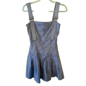 The Vintage Shop L blue pleated short mini dress